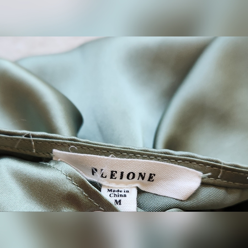Pleione Green Short Sleeve Blouse - Picture 4 of 6
